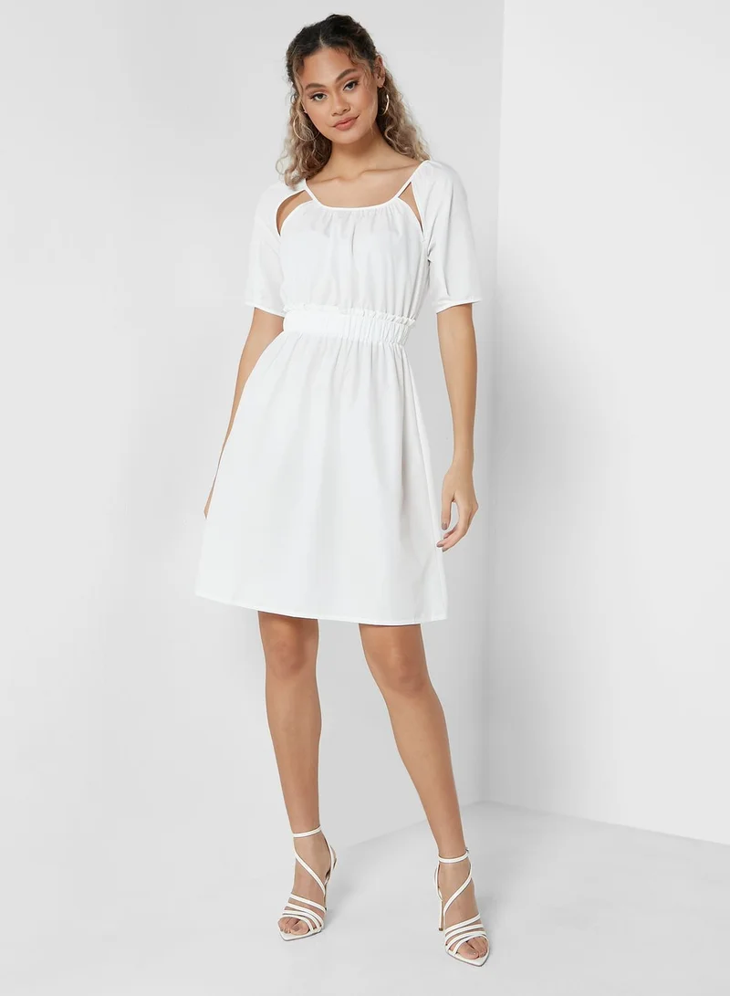 Ginger Off Shoulder Printed Dress