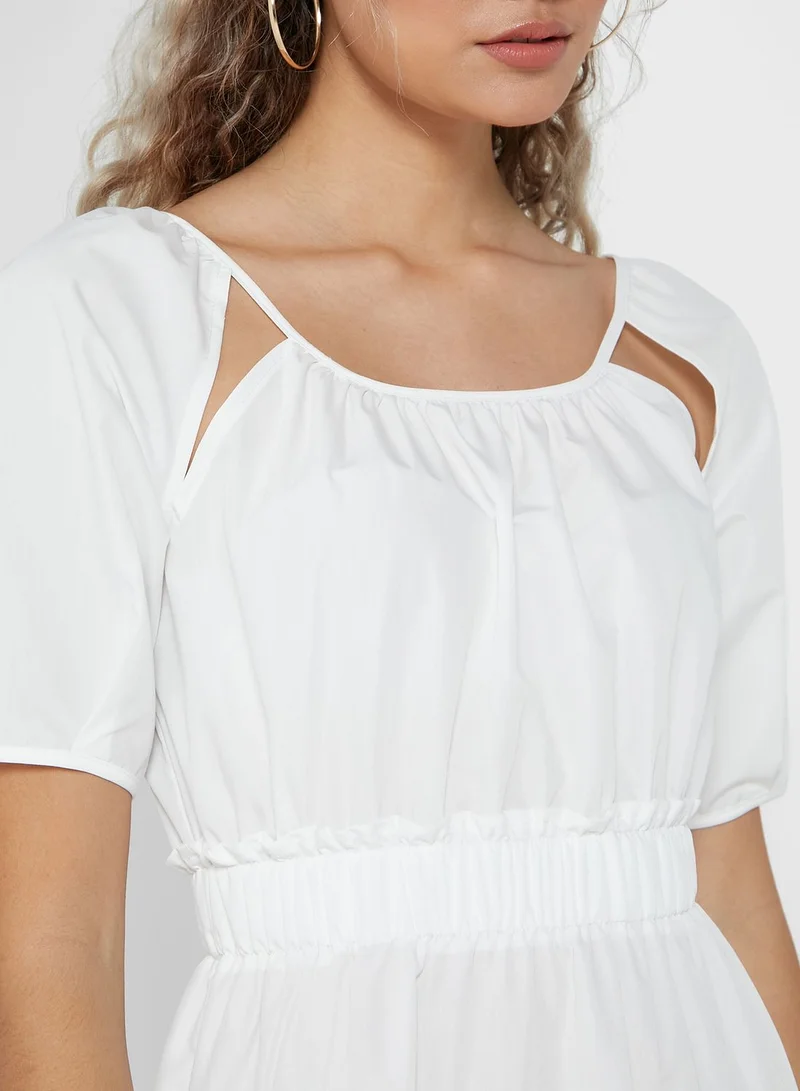 Ginger Off Shoulder Printed Dress