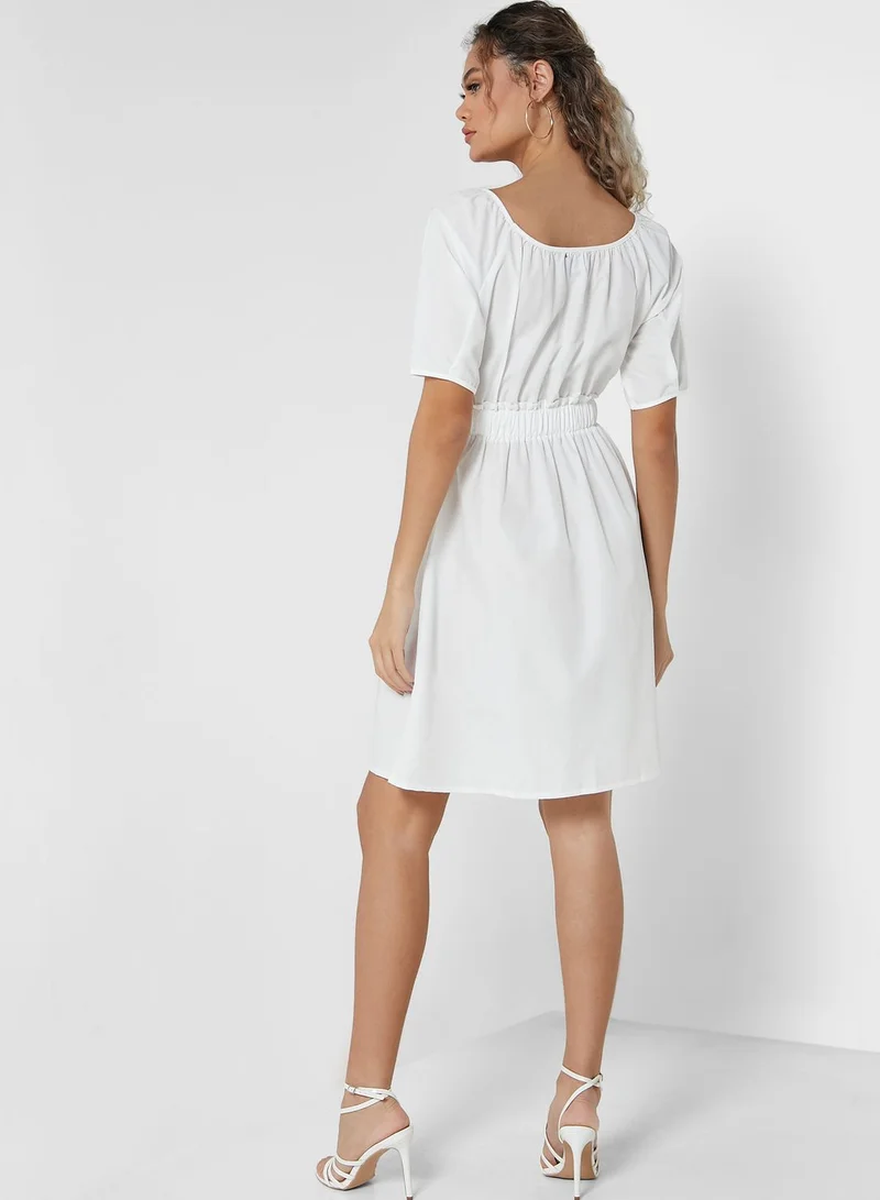 Ginger Off Shoulder Printed Dress