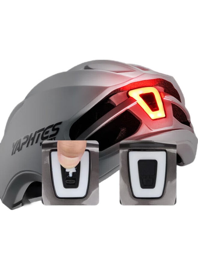 Yaphtes Cycling Helmet, National Standard Certified, Road Bike Integrated Design, With Tail Light, Aerodynamic, Breathable, Safety Helmet For Men And Women, Black - Image 2