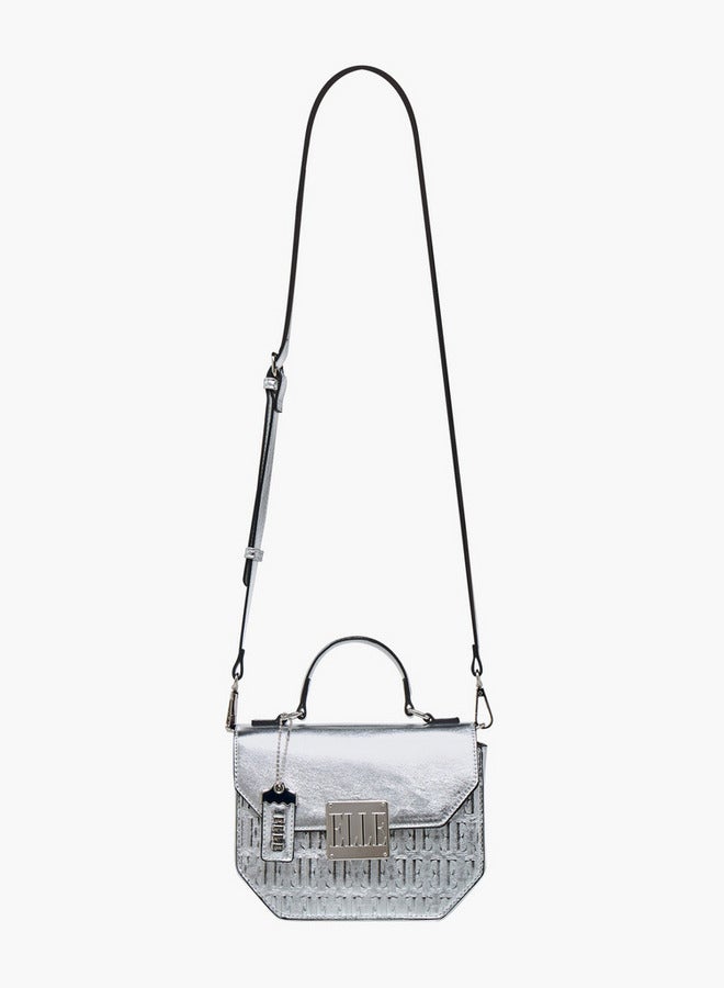 ايل حقيبة ساتشيل بنقش بارز ومقبض وزر إغلاق - Image 3