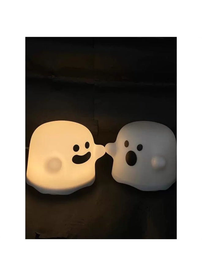 Loquat Ghost Night Light Charging Pat Light Timing Smart Sleeping Light Funny Atmosphere Light Decorative Table Lamp Home-Color:Ah Ah 5w - Image 3