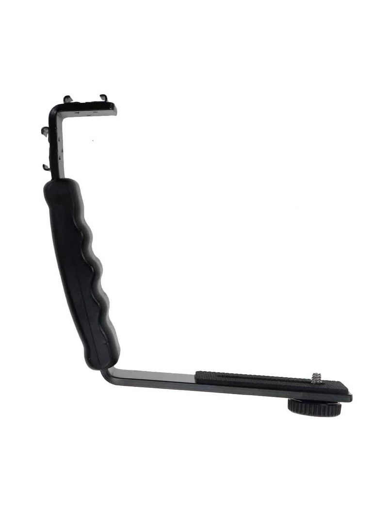 KASTWAVE - Camera L Bracket Mount,  Video Grip L-Bracket with Cold Shoe Mount 1/4'' Tripod Screw Heavy Duty Padded Hand Grip for DSLR Camera Camcorder - Image 1