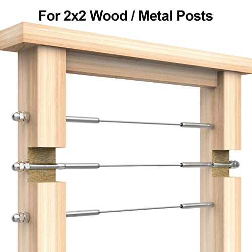 BLIKA 20 Pack 3/16" Cable Railing Swage Threaded Stud Tension End Fitting Terminal for 3/16" Cable Deck Railing Hand Swage T316 Stainless Steel Marine Grade, Swage Threaded Terminal - Image 4