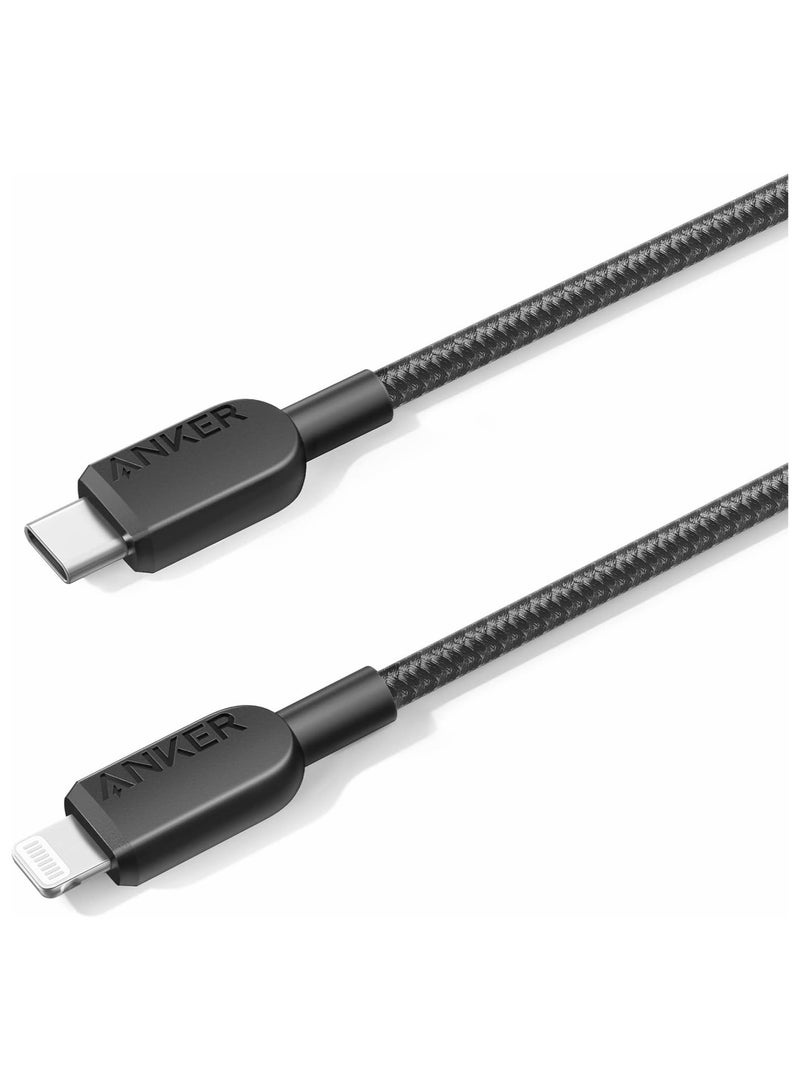 كابل USB C إلى Lightning، كابل 310 USB-C إلى Lightning مضفر 2 حزمة، 6 أقدام، معتمد من MFi، كابل شحن سريع لهاتف iPhone 14 Plus 14 14 Pro Max 13 13 Pro iPhone 12 شاحن غير متضمن