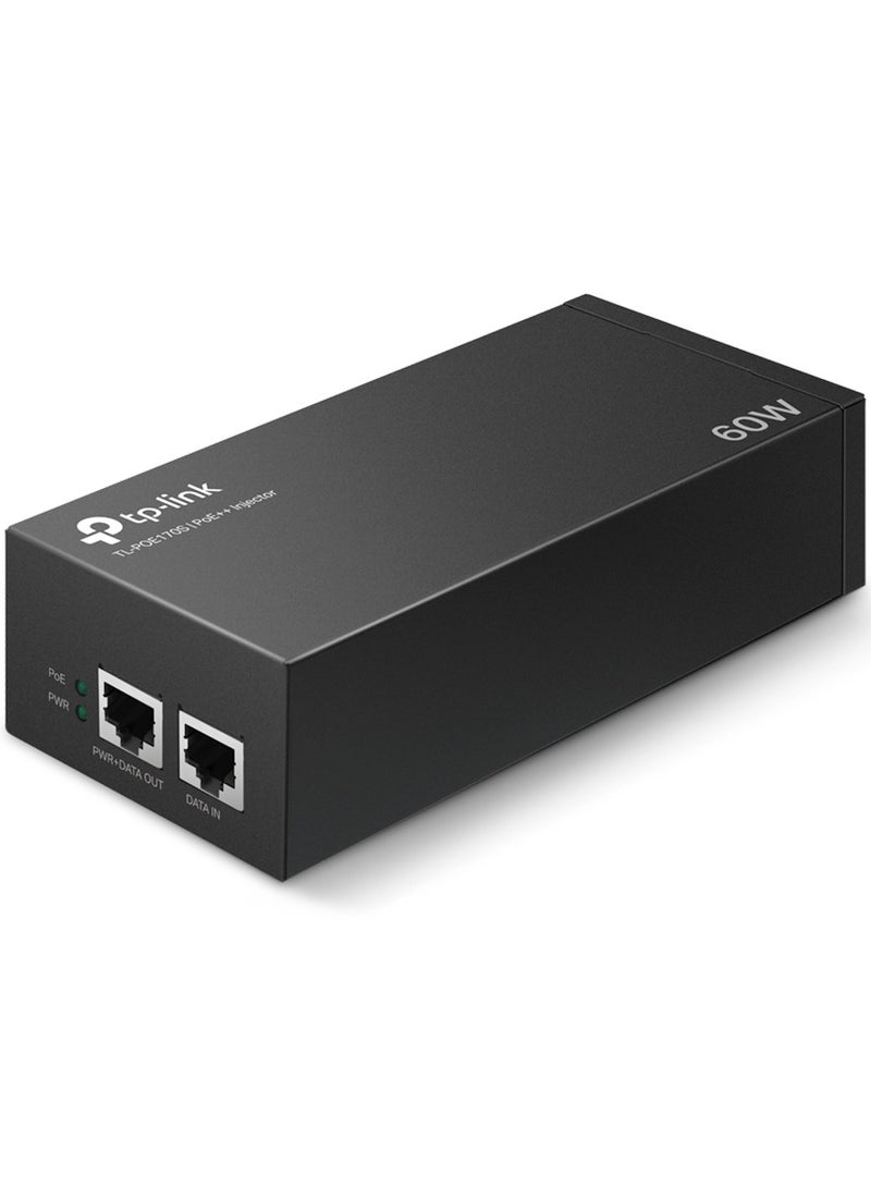 Tp-link Tl TP-Link 802.3at/af Gigabit PoE Injector | Non-PoE to PoE Adapter | supplies up to 60 W| Plug & Play | Desktop/Wall-Mount | Distance Up to 100m (PoE170S)  - Image 1