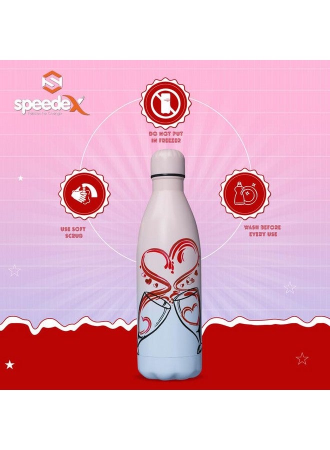 SPEEDEX Thermos Bottle - 500 ML Vacuum Insulated Stainless Steel for Kids, Men, Women - Thermosteel Bottle Ideal for School, Office, Travel Flask for Hot & Cold Beverages - Printed - Image 5