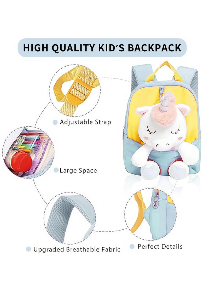 Captaintech Adorable Backpack for Toddler Kids Cute Plush Animal Toy for Girl Mini Schoolbag with Plush Animal for Preschool Child - Image 2