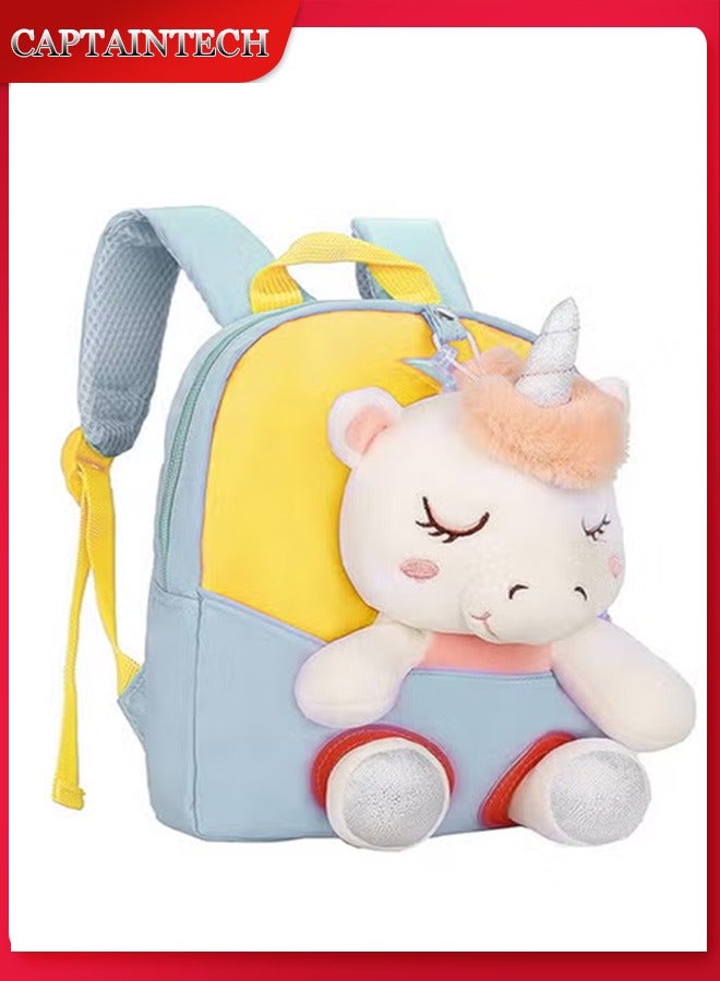 Captaintech Adorable Backpack for Toddler Kids Cute Plush Animal Toy for Girl Mini Schoolbag with Plush Animal for Preschool Child - Image 1