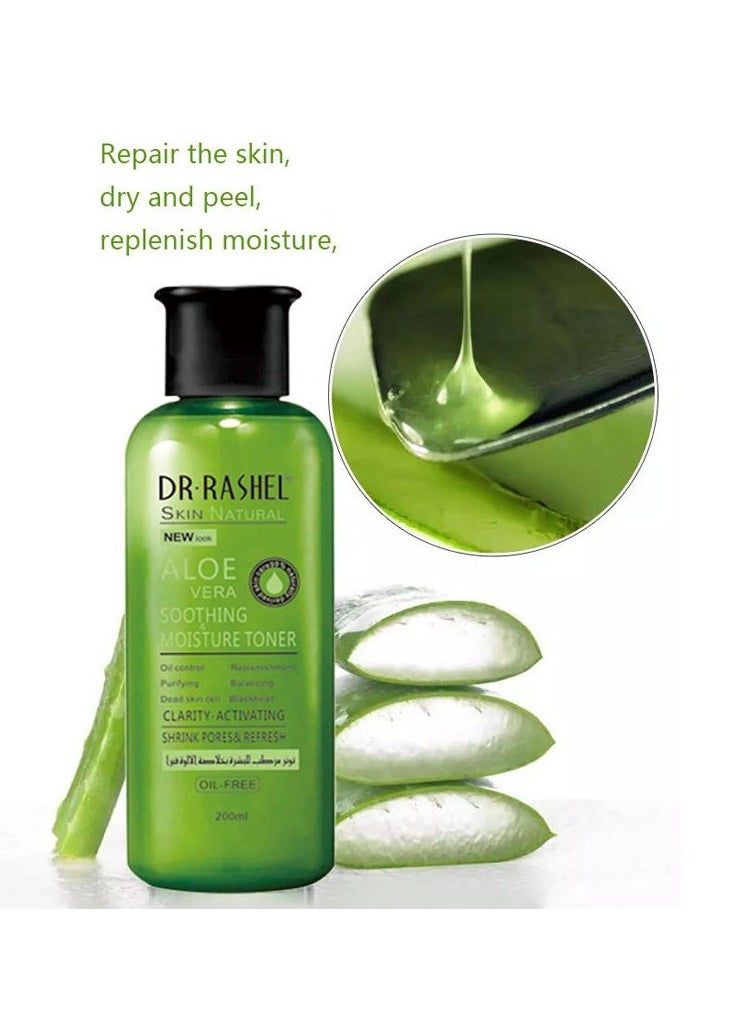 DR.RASHEL BEAUTY ELIXIRS - Skin Natural Aloe Vera Moisture Toner Green 200ml - Image 1