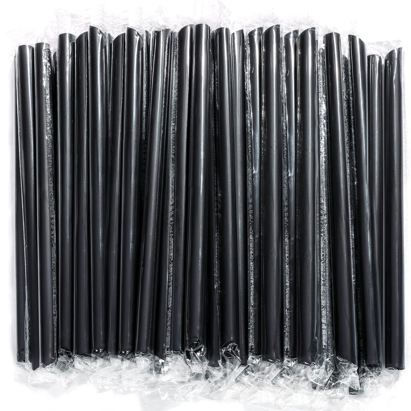 100 Pcs Individually Packaged Pointed Jumbo Smoothie StrawsDisposable Individually Wrapped Plastic Lengthen Milkshake Boba Straw 043 Diameter and 945 long Colorful