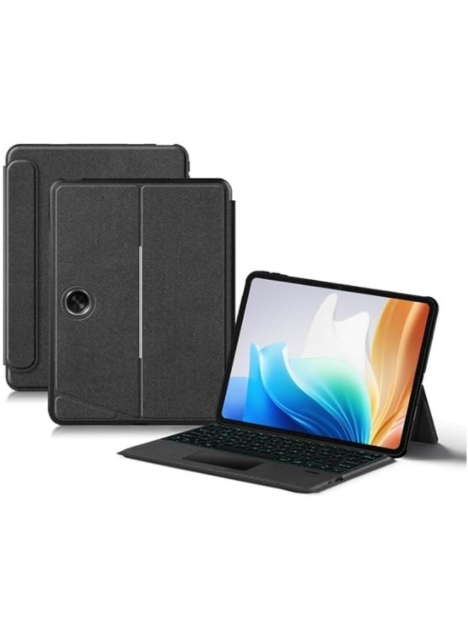 حافظة لوحة المفاتيح باللمس لهاتفNew OnePlus Pad Go 11.35 بوصة/OPPO Pad Air 2 11.4 بوصة، لوحة مفاتيح قابلة للفصل مع إضاءة خلفية ودعم زاوية متعددة وغطاء جلدي لهاتف OnePlus Pad/OPPO Pad Air 2 - Image 1