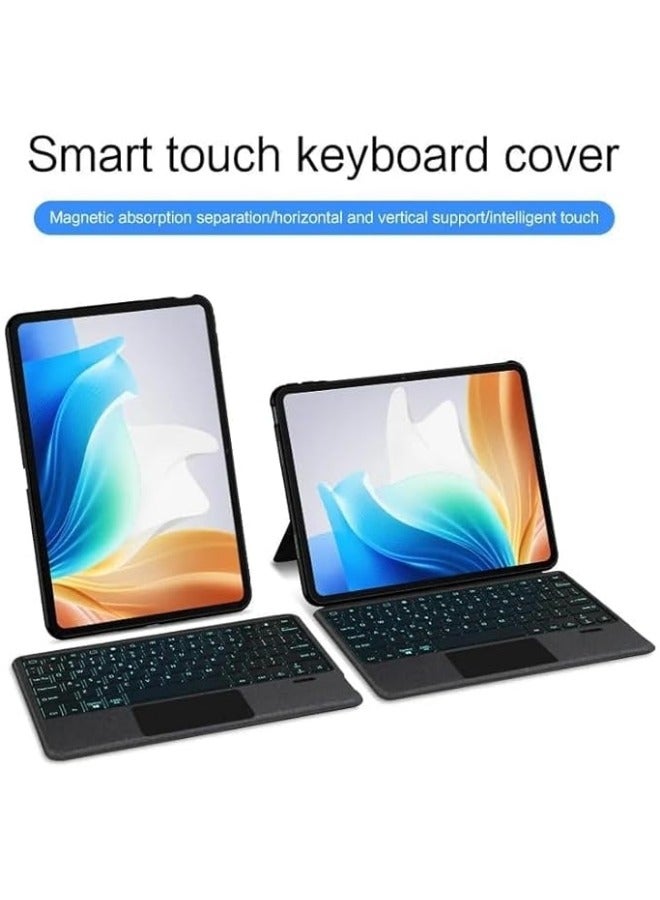 حافظة لوحة المفاتيح باللمس لهاتفNew OnePlus Pad Go 11.35 بوصة/OPPO Pad Air 2 11.4 بوصة، لوحة مفاتيح قابلة للفصل مع إضاءة خلفية ودعم زاوية متعددة وغطاء جلدي لهاتف OnePlus Pad/OPPO Pad Air 2 - Image 2