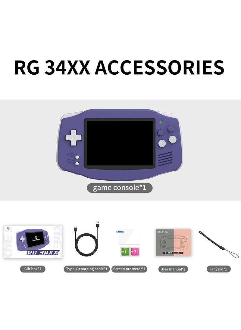 ANBERNIC  - RG 34XX Handheld Game ConsoleH700 quad-core ARM  Android 13 3.4-inch IPS full-view angle 3500mAh 5G WIFI Bluetooth Retro Video Players（32G+128G） - Image 1