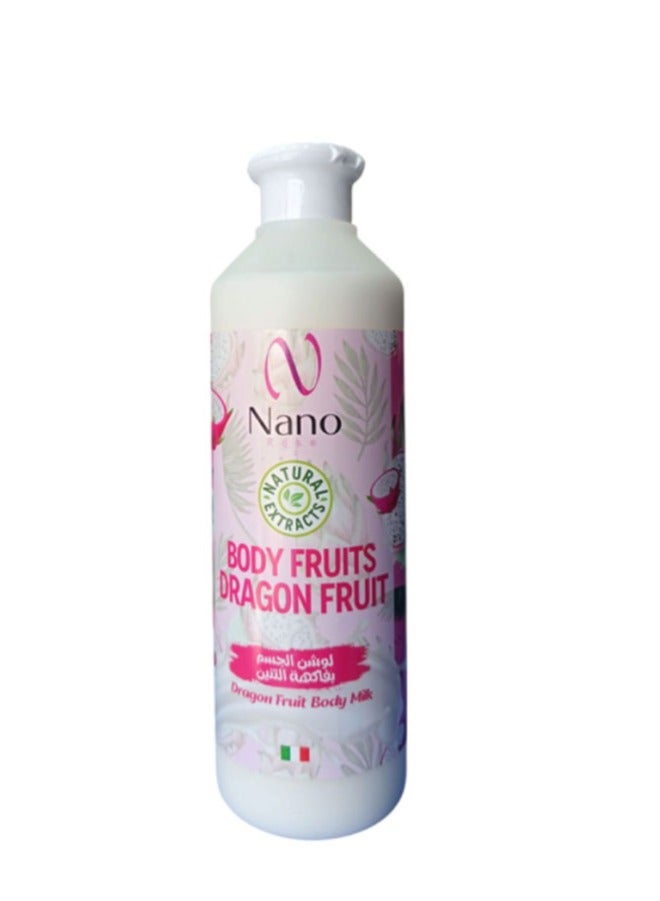 نانو لوشن حليب الجسم المرطب والمغذي برائحة الورد وفاكهة التنين 500 مل - Image 1