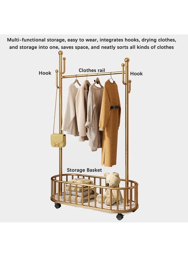 Beauenty Coat Rack, Clothes Rack, Large Capacity Storage Rack Multifunctional Clothing and Shoe Storage Rack, Suitable for Bedroom, Porch, Office Furniture (Color: Black, Size: 60 CM) - Image 4