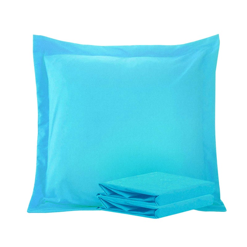 NTBAY 26x26 Euro Sham Covers 2 Pack Brushed Microfiber 26x26 Pillow Covers Soft WrinkleFree FadeResistant StainResistant Euro Shams Square Pillow Shams Blue