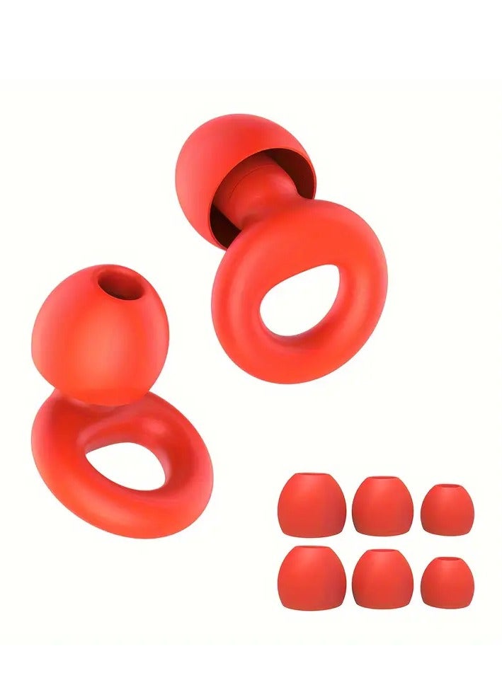 سدادات أذن سيليكون قابلة لإعادة الاستخدام للسباحة والنوم والغوص | إلغاء الضوضاء، مقاوم للماء، ملائم ومريح، حماية عالية الجودة للأذن للسفر والاستخدام الخارجي