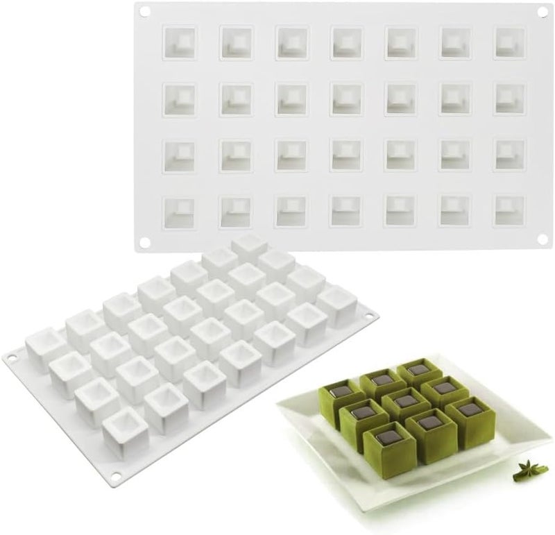 mostsom Epoxy Resin DIY Ice Cube Mold - 28 Grid Square Silicone Mold (11.8 x 7 x 1 inch) - Image 1
