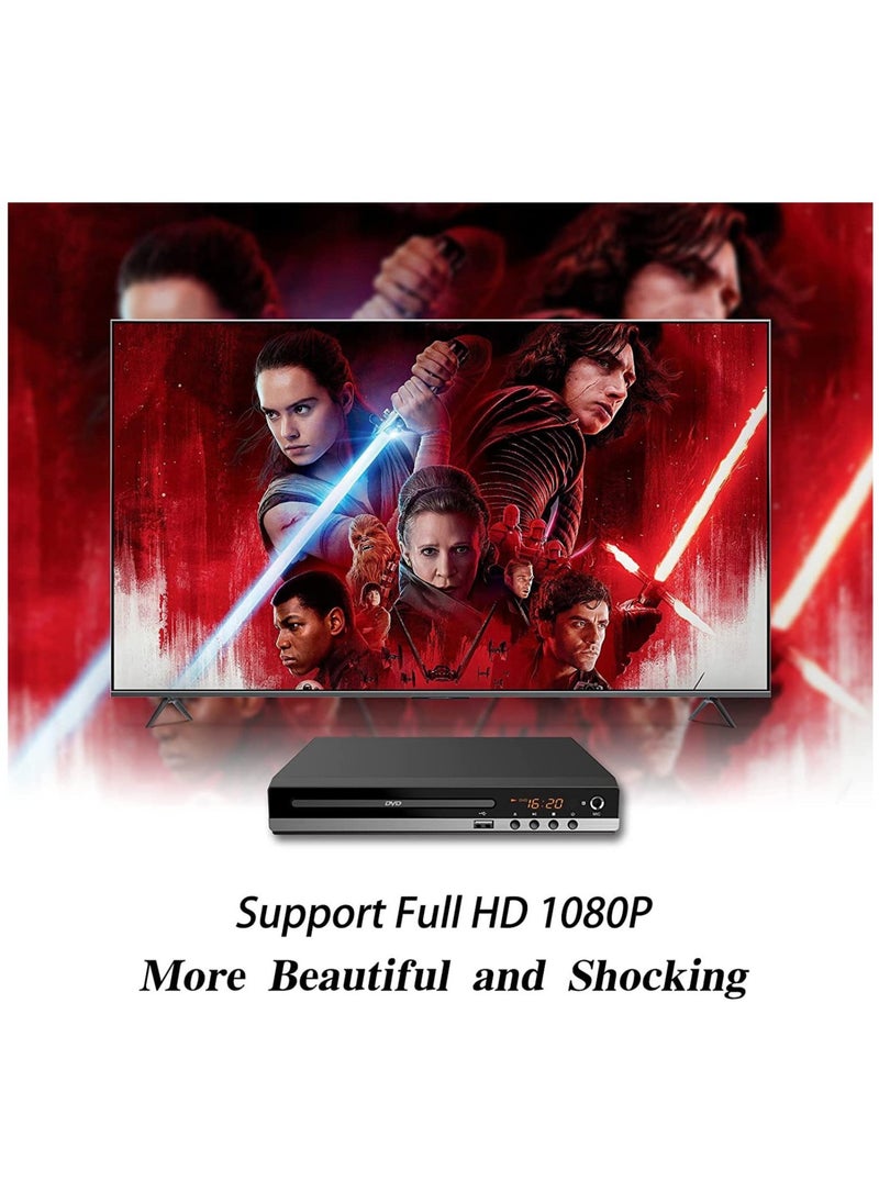 فورتي مشغل دي في دي HDMI مشغل دي في دي الصفحة الرئيسية مشغل أقراص DVD مشغل أقراص مضغوطة مشغل الوسائط المتعددة الرقمي إخراج AV مع جهاز تحكم عن بعد واتصال USB / MIC / RCA / HDMI ، دعم نظام NTSC / PAL  - Image 5