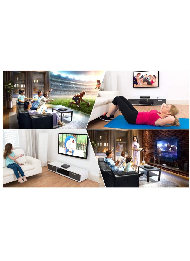 فورتي - مشغل دي في دي HDMI مشغل دي في دي الصفحة الرئيسية مشغل أقراص DVD مشغل أقراص مضغوطة مشغل الوسائط المتعددة الرقمي إخراج AV مع جهاز تحكم عن بعد واتصال USB / MIC / RCA / HDMI ، دعم نظام NTSC / PAL - Image 1