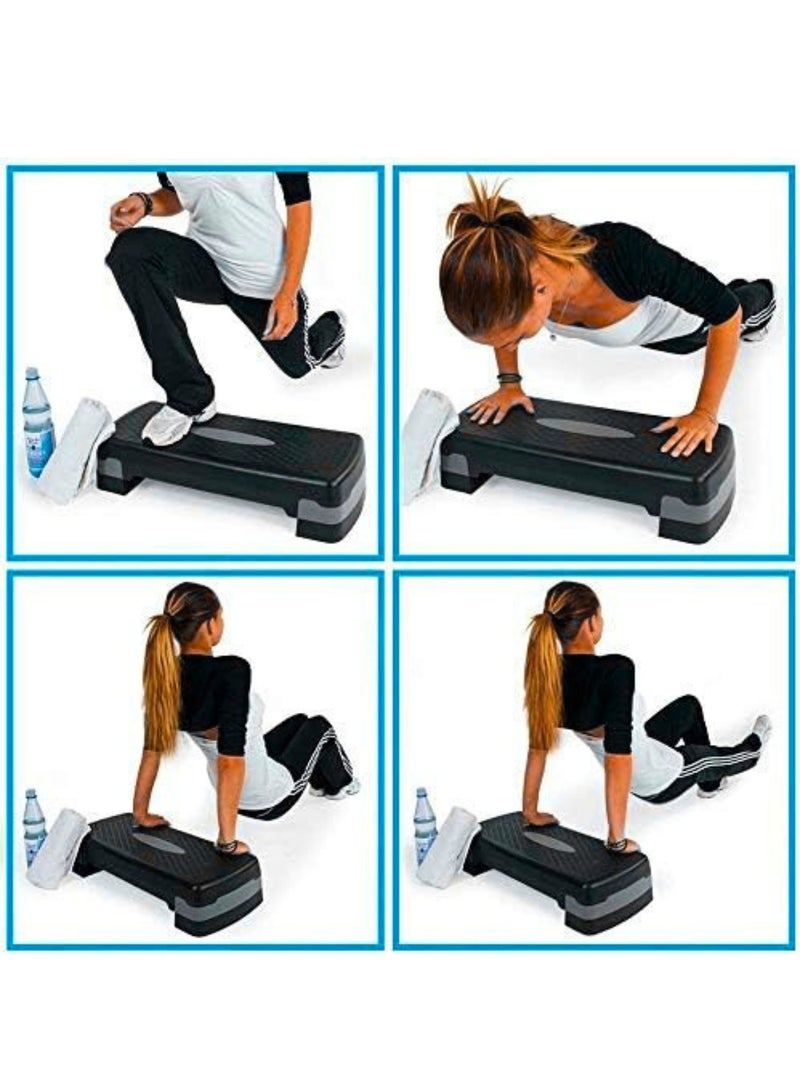 Chase Up Multi Level Aerobic Step Exercise training workout stepper 2-Adjustable Levels Great for Home Gym, Cardio & Palesta Pilates Yoga sports - Image 3