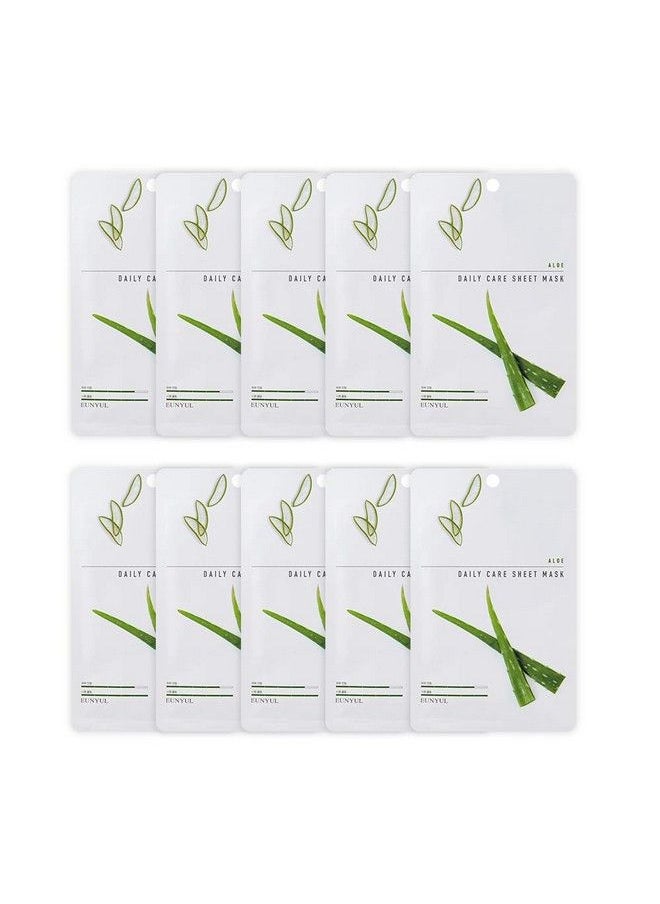 Eunyul [Pack Of 10] Eunyul Daily Care Facial Sheet Mask Pack Aloex10Pcs Korean Skincare Hydrating & Nourishing & Natural Ingredients For All Skin Types  - Image 1