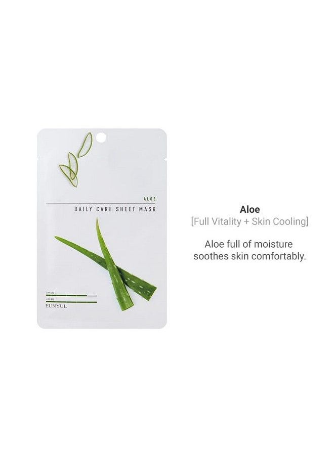 Eunyul [Pack Of 10] Eunyul Daily Care Facial Sheet Mask Pack Aloex10Pcs Korean Skincare Hydrating & Nourishing & Natural Ingredients For All Skin Types  - Image 4