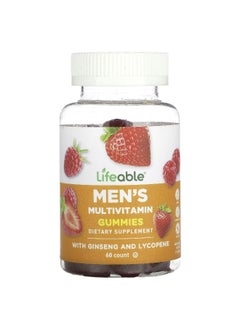 Lifeable Lifeable, Men's Mutivitamin Gummies, Natural Berry, 60 Gummies  - Image 1