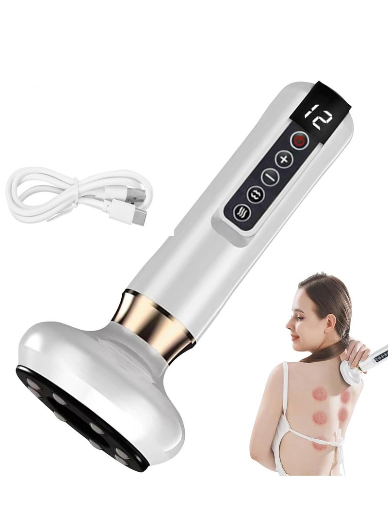 Generic Handheld Cellulite Massager, Stomach Fat Massager, New Intelligentn Egative Pressure Cupping Massage Instrument, Cordless Rechargeable Vibrating Massager Body Shaping Machine for Arms, Legs, Back Used at Home with 12 Suction Modes (White)  - Image 1