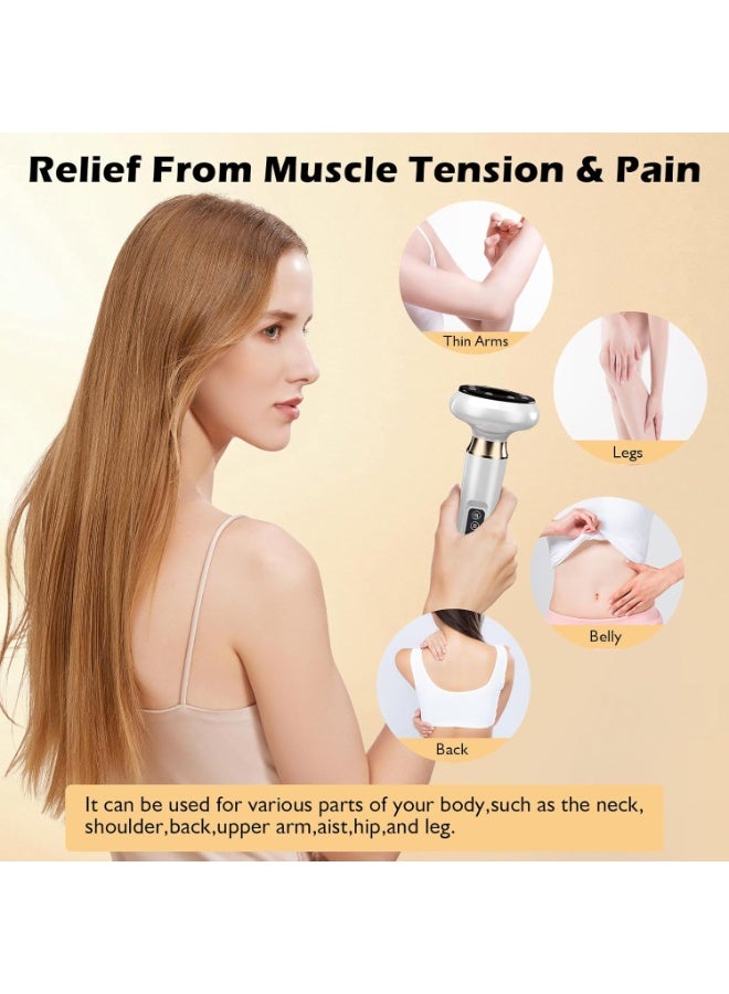 Generic Handheld Cellulite Massager, Stomach Fat Massager, New Intelligentn Egative Pressure Cupping Massage Instrument, Cordless Rechargeable Vibrating Massager Body Shaping Machine for Arms, Legs, Back Used at Home with 12 Suction Modes (White)  - Image 2