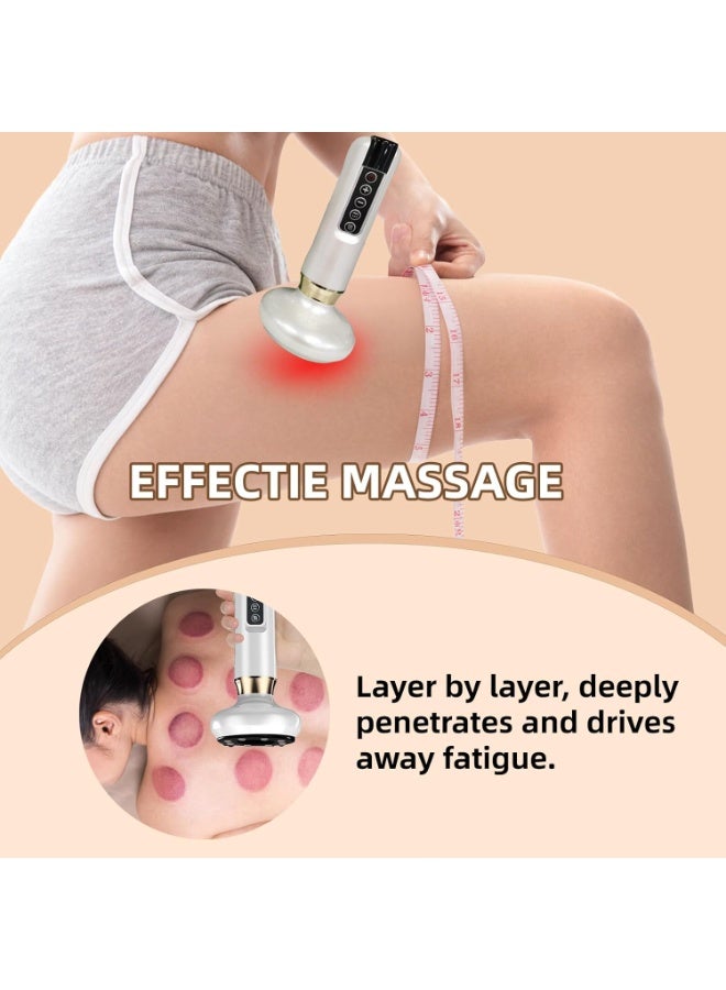 Generic Handheld Cellulite Massager, Stomach Fat Massager, New Intelligentn Egative Pressure Cupping Massage Instrument, Cordless Rechargeable Vibrating Massager Body Shaping Machine for Arms, Legs, Back Used at Home with 12 Suction Modes (White)  - Image 3