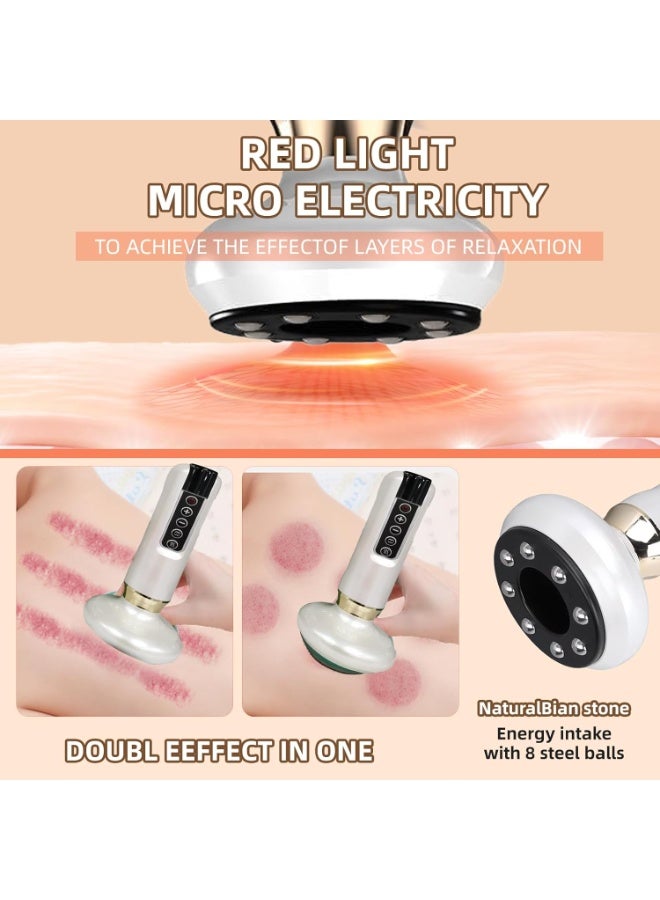 Generic Handheld Cellulite Massager, Stomach Fat Massager, New Intelligentn Egative Pressure Cupping Massage Instrument, Cordless Rechargeable Vibrating Massager Body Shaping Machine for Arms, Legs, Back Used at Home with 12 Suction Modes (White)  - Image 4