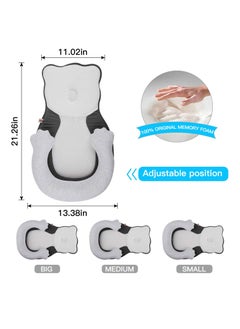 KASTWAVE Portable Snuggle Bed-Co-Sleeping Bed for 0-6 Months Baby Head Support Adjustable with 3D Breathable & Ultra Soft Infant Floor Bedfor Travel, Newborn Essentials Organic Co-Sleeper Baby snuggle (Bear)  - Image 2