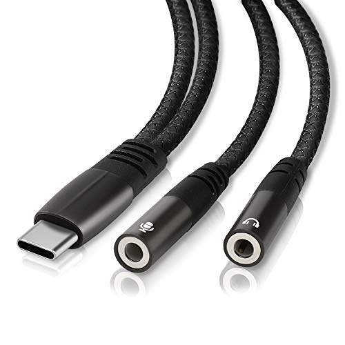 LecLooc USB C Microphone Adapter, USB C to 3.5mm Combo 3.5mm Hi Fi Audio & Mic Jack Splitter Compatible with iPhone 16 15 Pro Max/15 Pro/15 Plus,iPad Pro/Air, MacBook, Pixel 9 8 7, Galaxy S24 23 S22 - Image 1