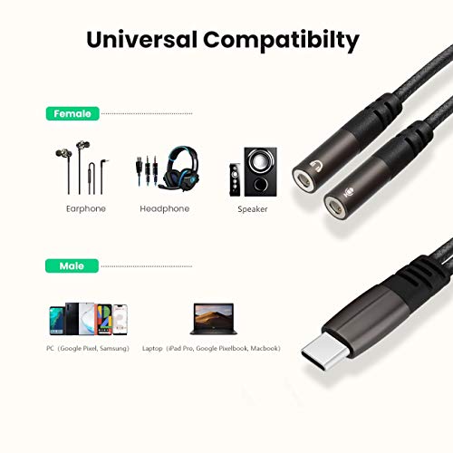 LecLooc USB C Microphone Adapter, USB C to 3.5mm Combo 3.5mm Hi Fi Audio & Mic Jack Splitter Compatible with iPhone 16 15 Pro Max/15 Pro/15 Plus,iPad Pro/Air, MacBook, Pixel 9 8 7, Galaxy S24 23 S22 - Image 2