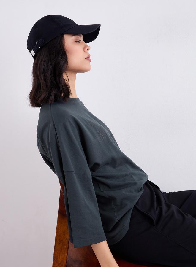 ستايلي تيشيرت فضفاض بطبعة بروكلين - Image 3