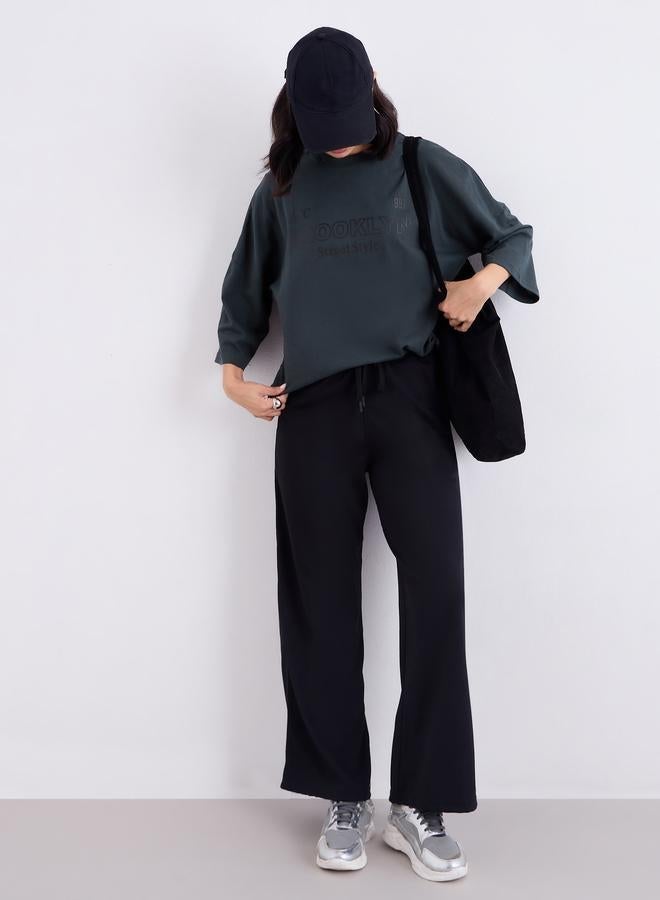 ستايلي تيشيرت فضفاض بطبعة بروكلين - Image 2