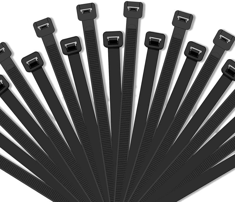 SCHOFIC Cable Zip Ties Heavy Duty 300 MM [Size 12 Inch], Ultra Strong Plastic Polyamide Wire Ties with 120 Pounds Tensile Strength, Nylon Tie Wraps with 7.2 MM Width, Black, 25 Pack - Image 3