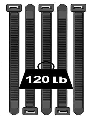 SCHOFIC Cable Zip Ties Heavy Duty 300 MM [Size 12 Inch], Ultra Strong Plastic Polyamide Wire Ties with 120 Pounds Tensile Strength, Nylon Tie Wraps with 7.2 MM Width, Black, 25 Pack - Image 1