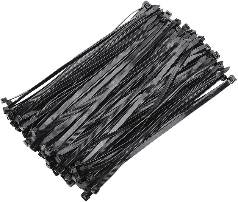 SCHOFIC Cable Zip Ties Heavy Duty 300 MM [Size 12 Inch], Ultra Strong Plastic Polyamide Wire Ties with 120 Pounds Tensile Strength, Nylon Tie Wraps with 7.2 MM Width, Black, 25 Pack - Image 2
