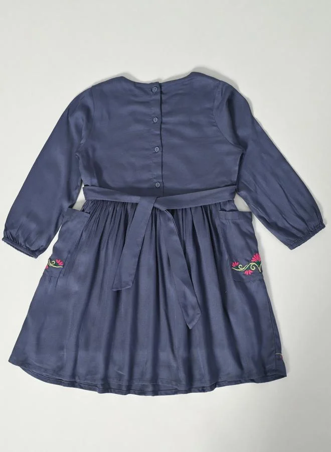 BELLA MODA Embroidered Denim Dress