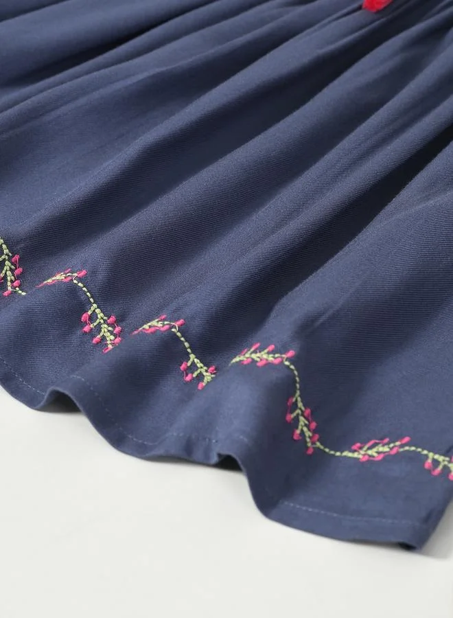 BELLA MODA Embroidered Denim Dress