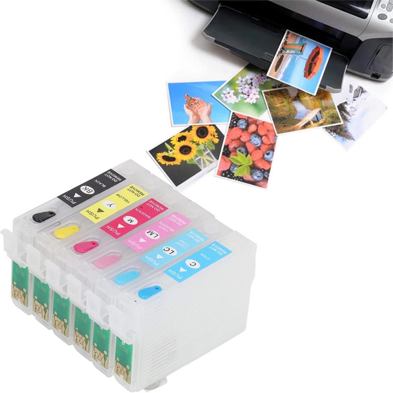 klarako 6 Colors Ink Cartridge with Permanent Chip Replacement Refill Cartridge Printer Accessories (T0781/T0782/T0783/T0784/T0785/T0786) - Image 3