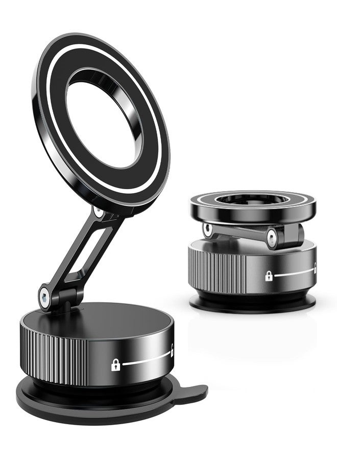 YAOKEEP 360° Adjustable Vacuum Magnetic Car Phone Holder for Your Car[ 96+LBS Suction & 2800gf Magnetic & Hands-Free Suction Cup ], Car Mount for Car/Gym/Shower for iPhone16 Pro Max15 14 13 12 Plus - Image 1