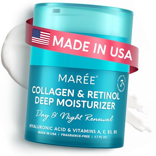 MAREE Face Moisturizer Retinol Cream for Face  Wrinkle Cream for Women  Facial Moisturizer with Collagen  Crema Hidratante Para la Cara for Skin Tightening