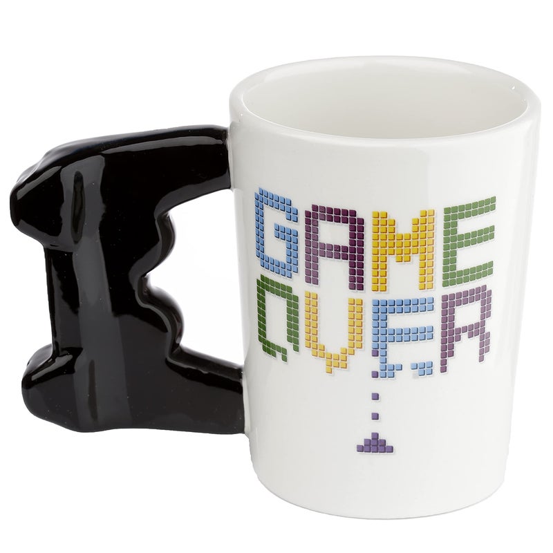 Puckator Game Over Game Controller Ceramic Shaped Handle Tea Coffee Mug - Funny Home Accessories Cute Gifts for Girlfriend Large Mugs for Men Women Hot Drinks Cups Presents Secret Santa Gift Cup Set - Image 3