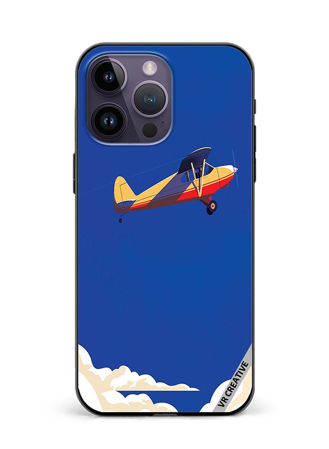 VR CREATIVE غطاء حماية لجهاز آبل آيفون 15 برو ماكس بتصميم طائرة متعدد الألوان - Image 1