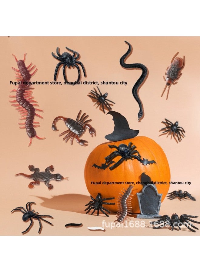 Loquat Party Simulation Spider Cockroach Tricky Toy Soft Glue Animal  Decoration Tricky Toy-Color:DIY Set - Image 5