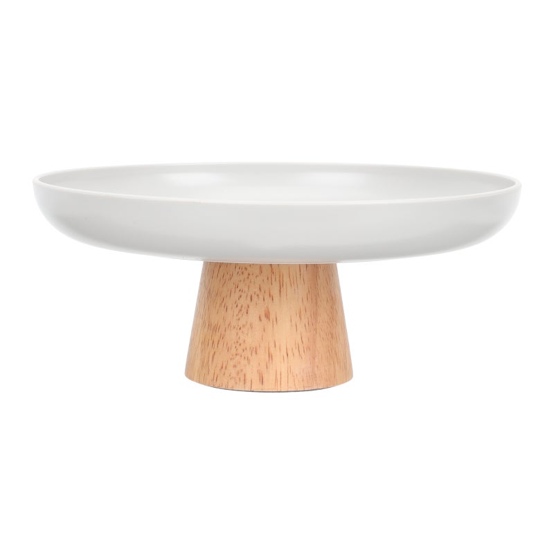 Footed Cake Tray Wood Cake Holder Food Foretaste Plate Footed Display Plate - Image 1